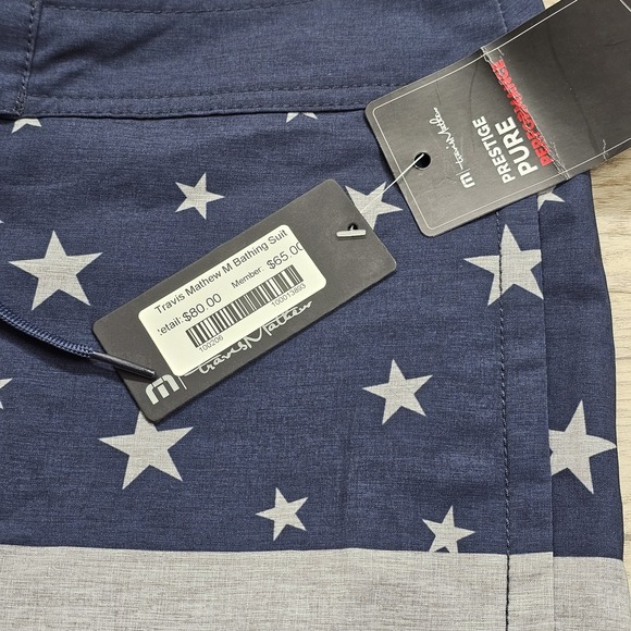Travis Mathew Board Shorts Mens 33 USA  American Flag Pockets Colorblock Pocket - Picture 4 of 10